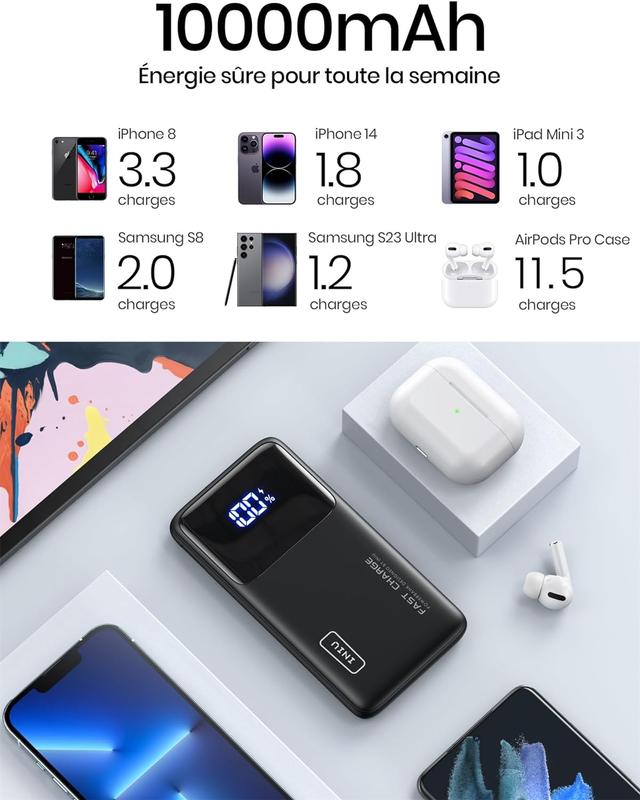 INIU Batterie Externe, 22.5W 10000mAh Power Bank