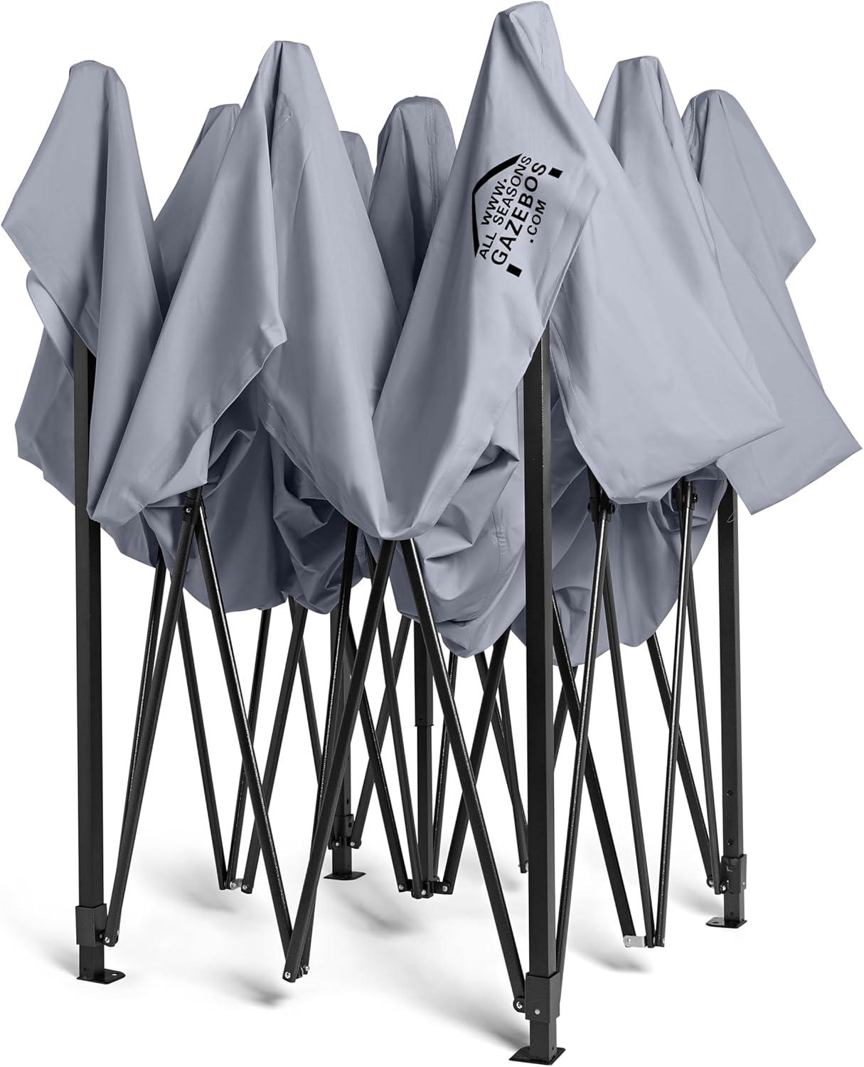 Tonnelle Pliante 3x3m - Gris Métal