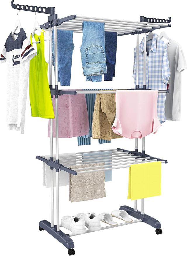 Étendage Linge 4 Niveaux HOMIDEC