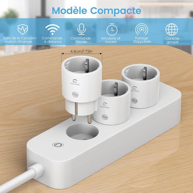 Prise Connectée WiFi EIGHTREE - Pack 4