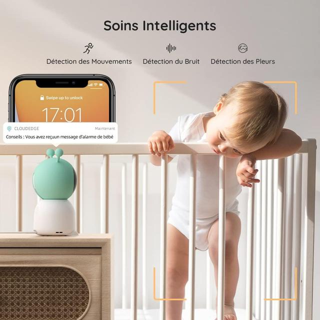 Babyphone Caméra BOIFUN 2K - Surveillance Bébé