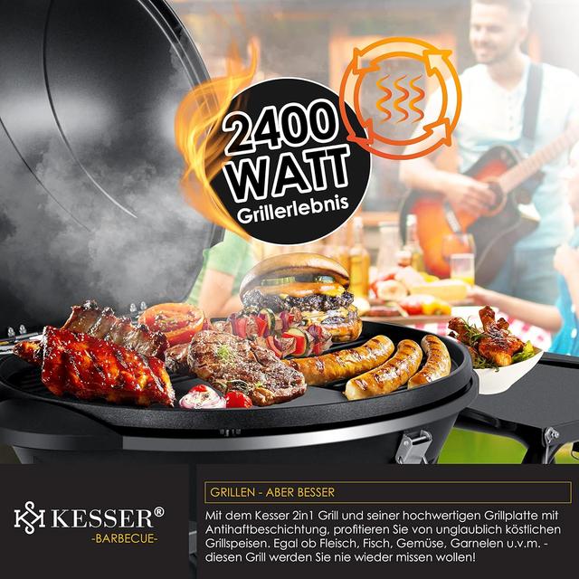 KESSER® Gril électrique pliable 2400W