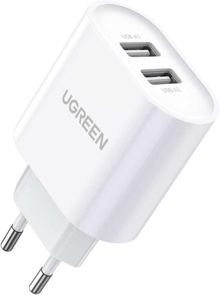 UGREEN Chargeur Secteur USB 2 Ports 3.4A