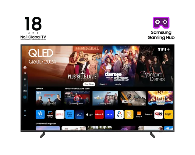 Samsung Téléviseur TQ43Q60D 43" (43 Pouces) QLED 4K Smart TV