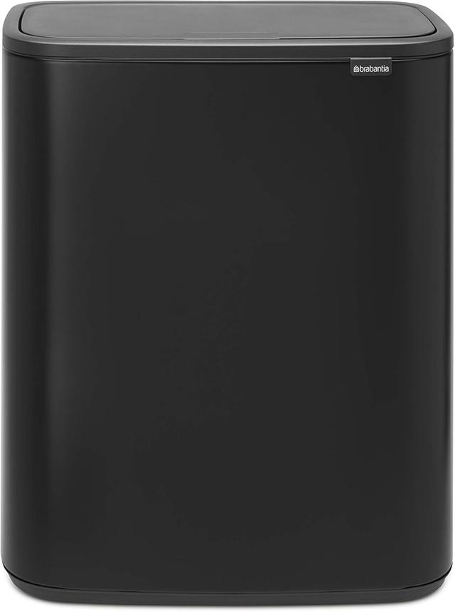 Brabantia Bo Touch Bin - Poubelle 2x30L Noir Mat