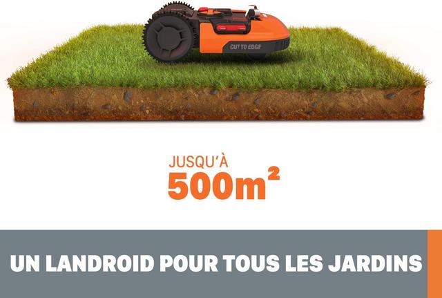 WORX Landroid Plus WR165E - Robot Tondeuse 500m²