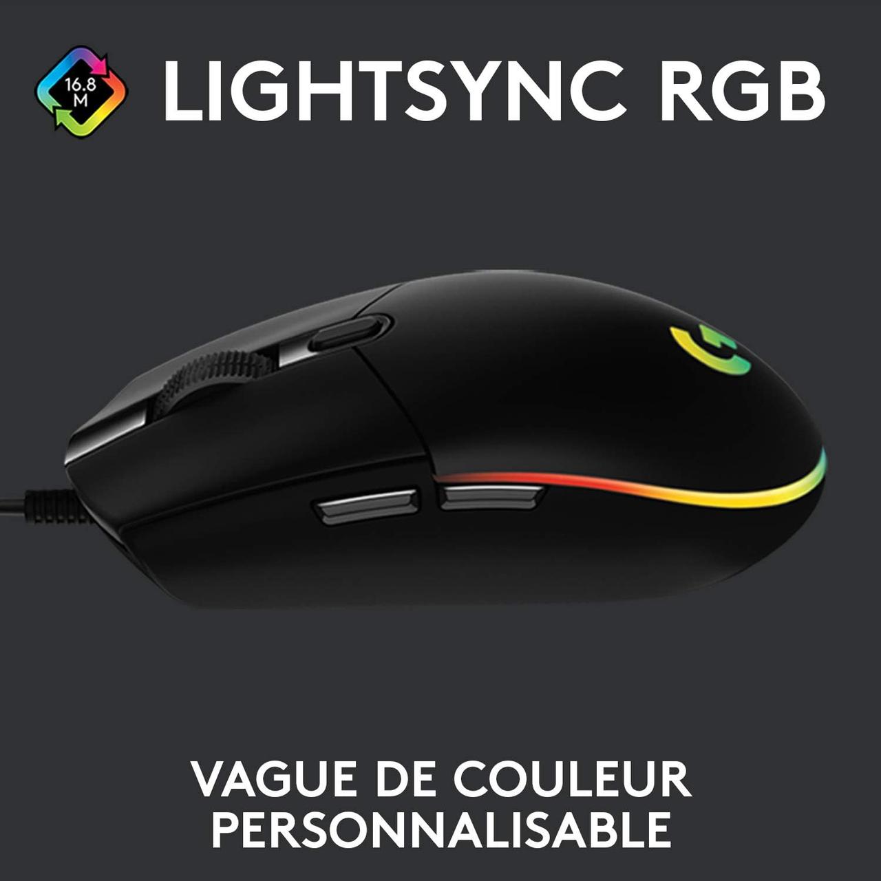 Souris Gaming Logitech G203 LIGHTSYNC - 8000 DPI