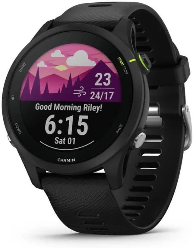 Garmin Forerunner 255, Music - Montre GPS Multisports connectée de Running – Noire – Boitier 46 mm