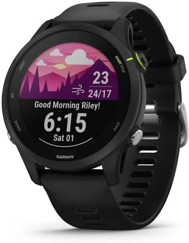 Garmin Forerunner 255, Music - Montre GPS Multisports connectée de Running – Noire – Boitier 46 mm