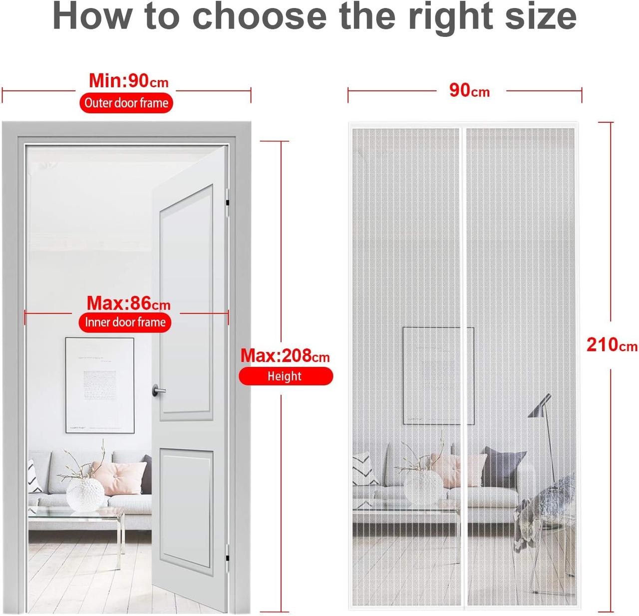 Moustiquaire Magnétique MYCARBON - 90x210cm
