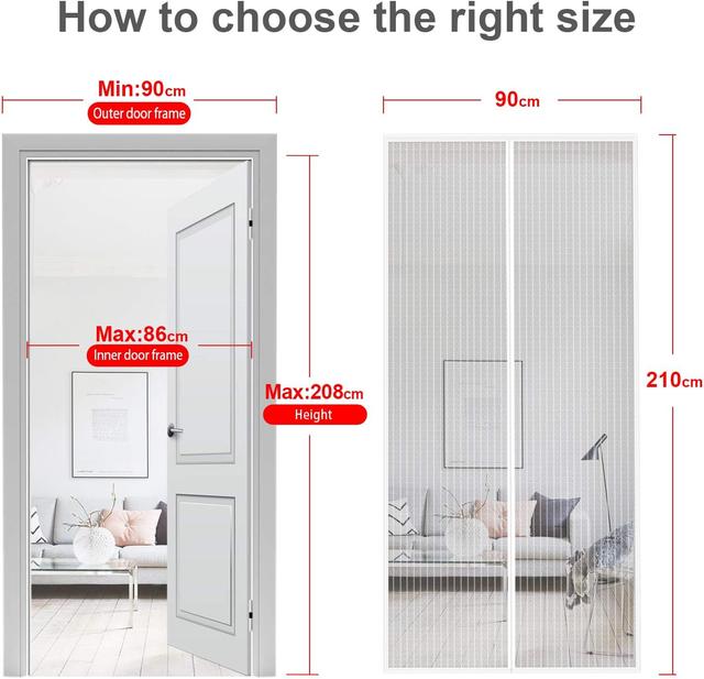 Moustiquaire Magnétique MYCARBON - 90x210cm