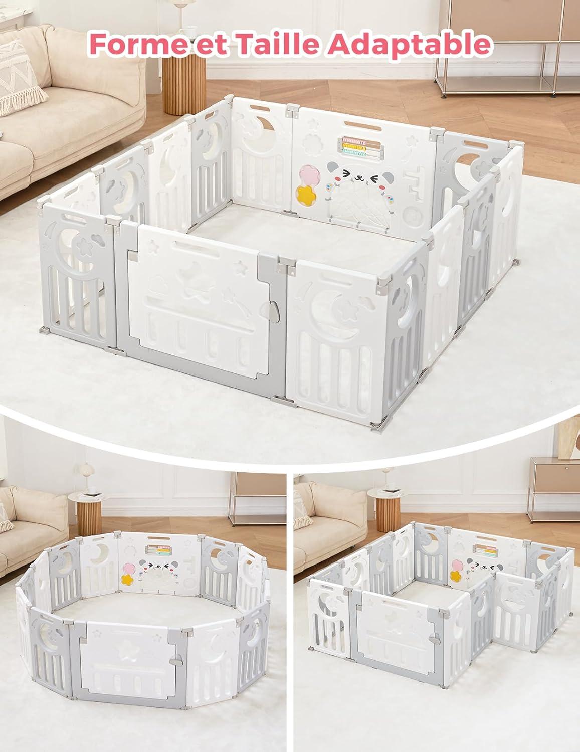 Parc Bébé Dripex Modulable XXL - 150x150cm