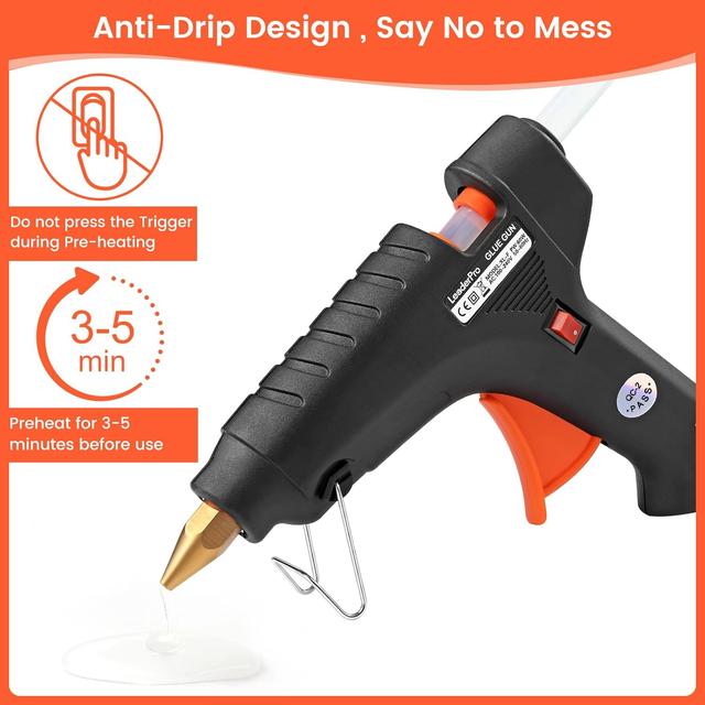 Pistolet à Colle 60W LeaderPro - Trousse à Outils Inclus