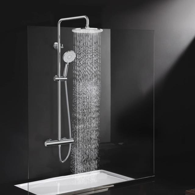 Colonne de Douche Thermostatique Rainsworth - 25cm, Haute Pression