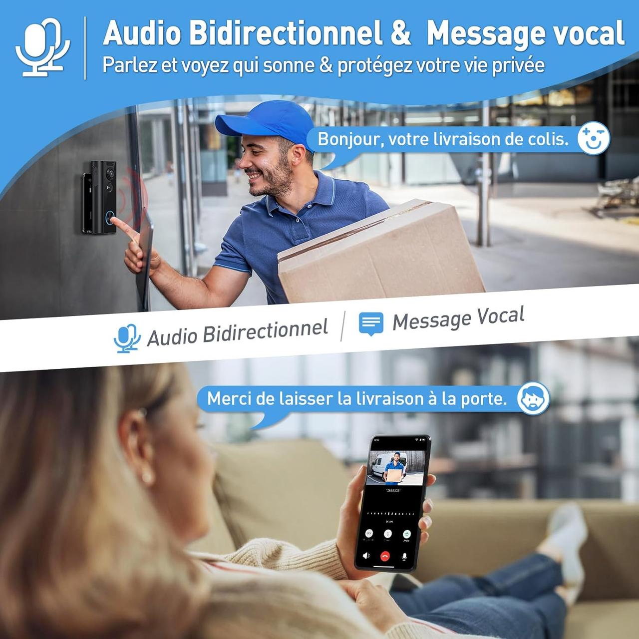 Sonnette Intelligente XTU 2K - Sécurité & Visiophone