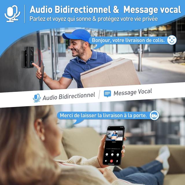 Sonnette Intelligente XTU 2K - Sécurité & Visiophone