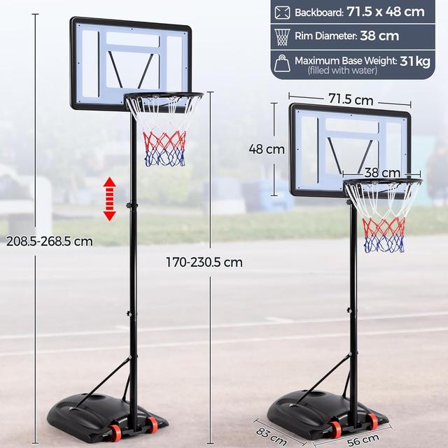 Panier Basket Yaheetech Réglable Extérieur/Intérieur
