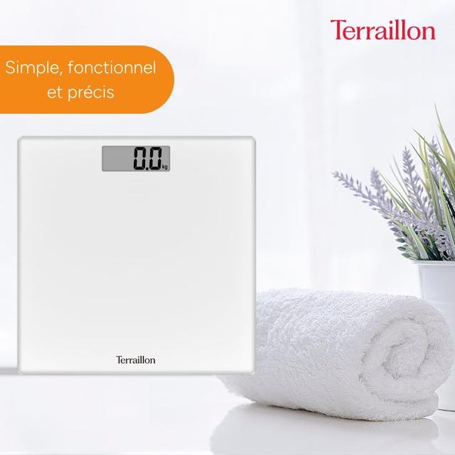 Pèse-personne Terraillon TSquare Blanc - Compact et élégant
