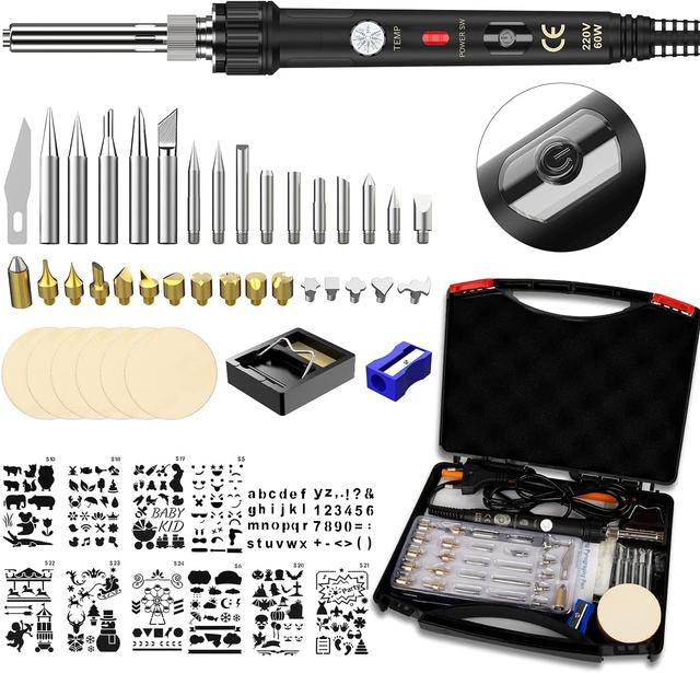 Kit Pyrogravure ockered 52 en 1 - 60W Température Réglable