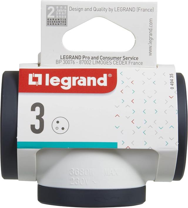 Multiprise Legrand - 3 Prises - Sécurité Enfant