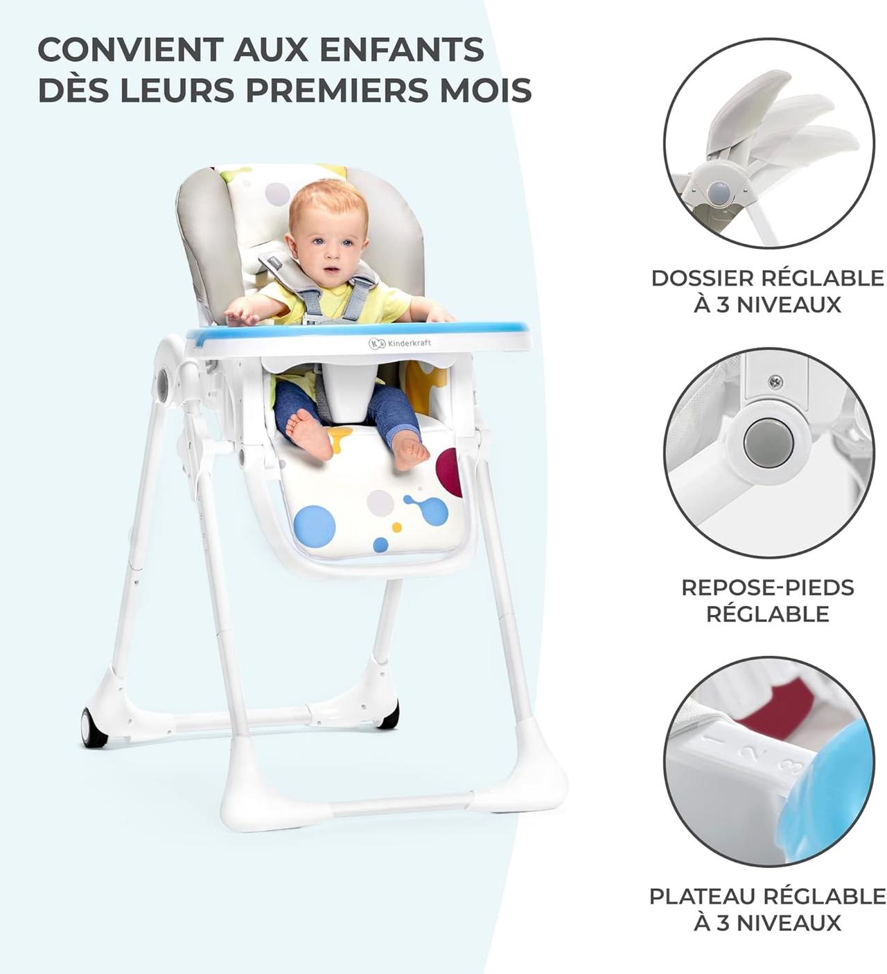 Kinderkraft Yummy Chaise Haute Bébé