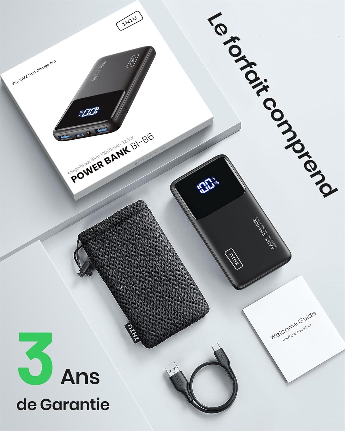 INIU Batterie Externe, 22.5W 10000mAh Power Bank