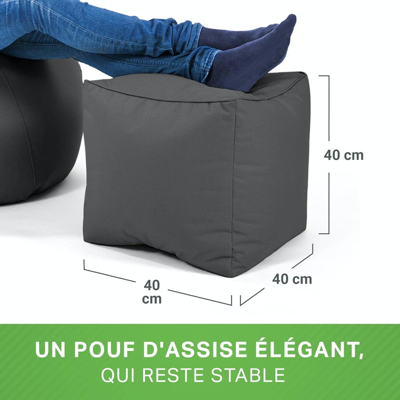 Pouf Tabouret Green Bean© 40x40x40cm