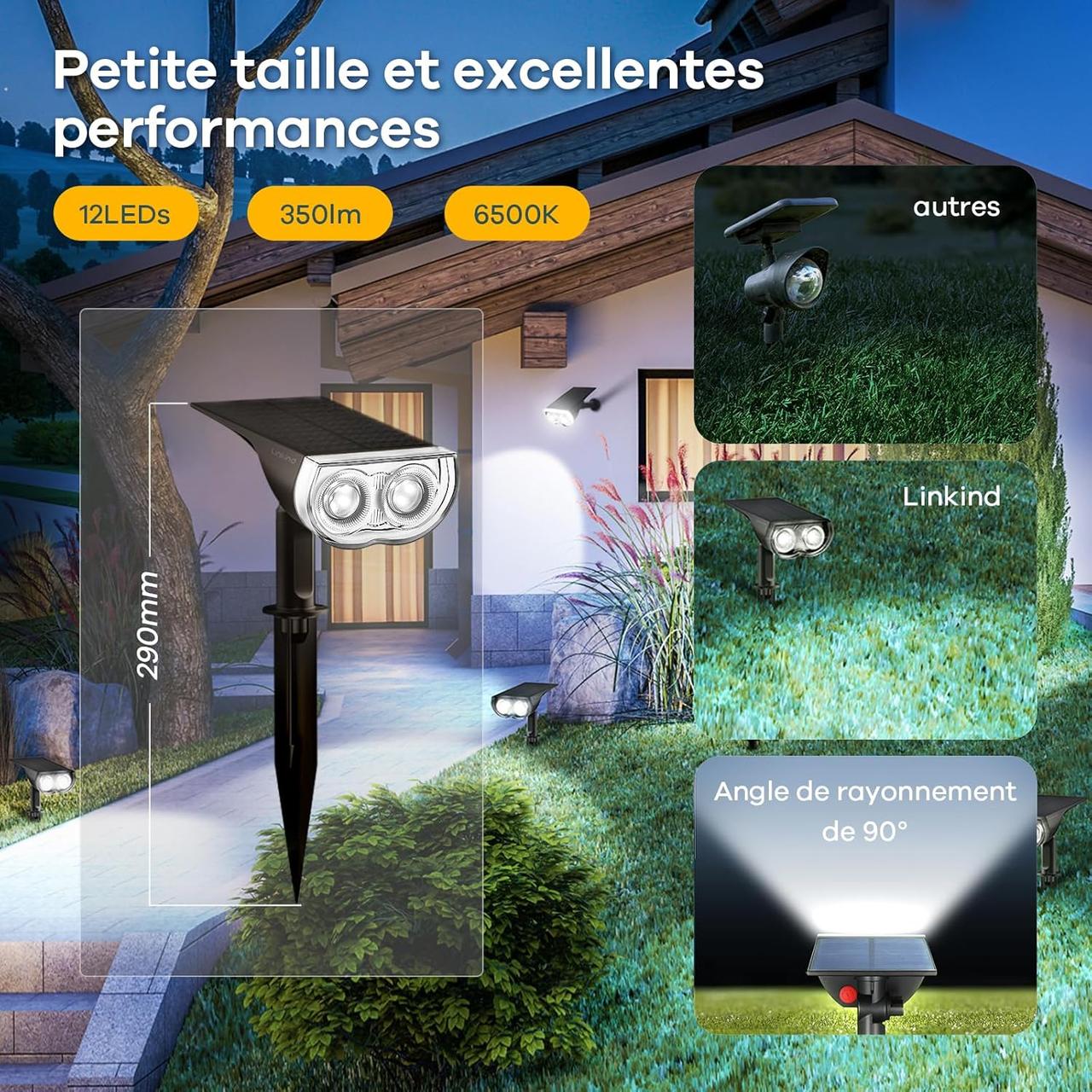 Spots Solaires Extérieurs Linkind - Éclairage Jardin