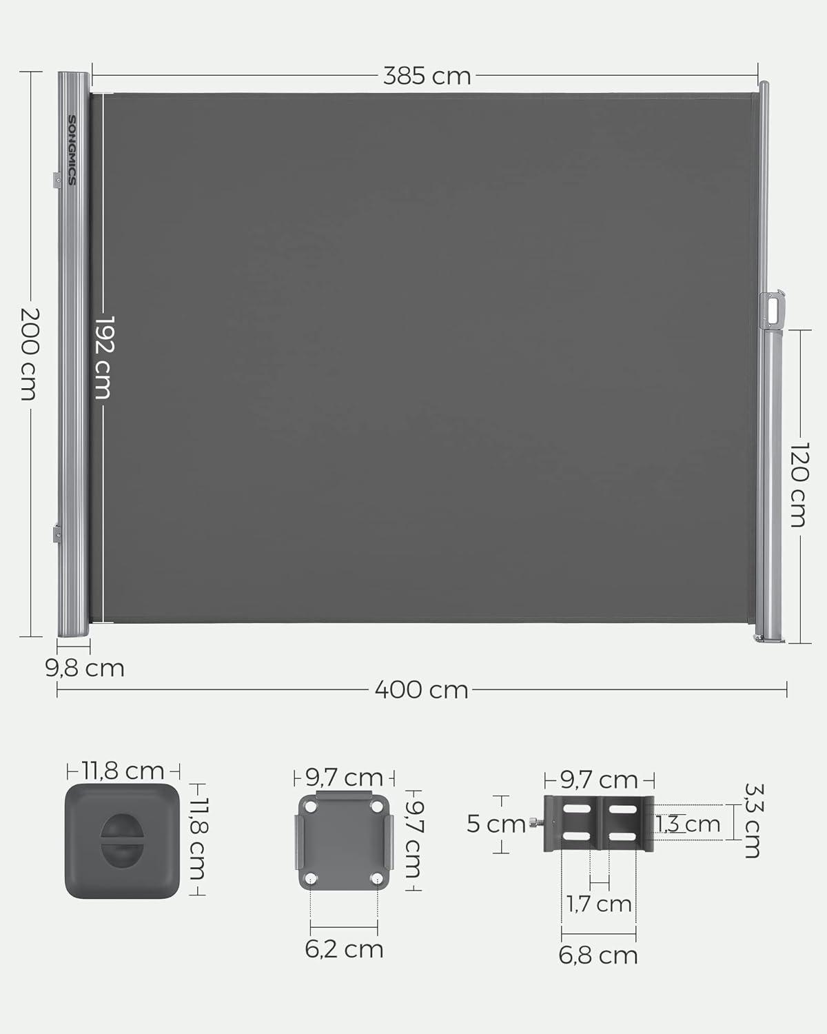 Store Latéral SONGMICS 200x400cm - Anthracite