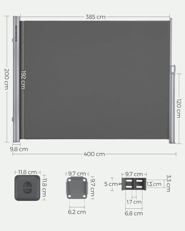 Store Latéral SONGMICS 200x400cm - Anthracite