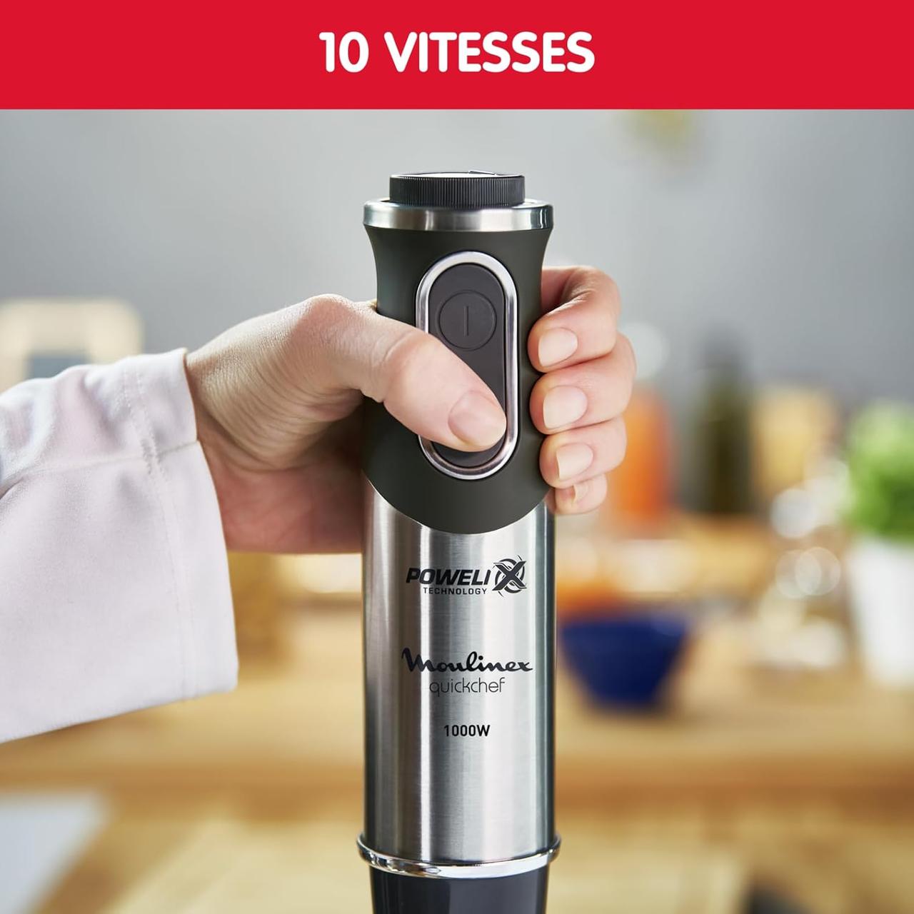 Moulinex Quickchef DD65H810 - Pied Mixeur Puissant 1000W