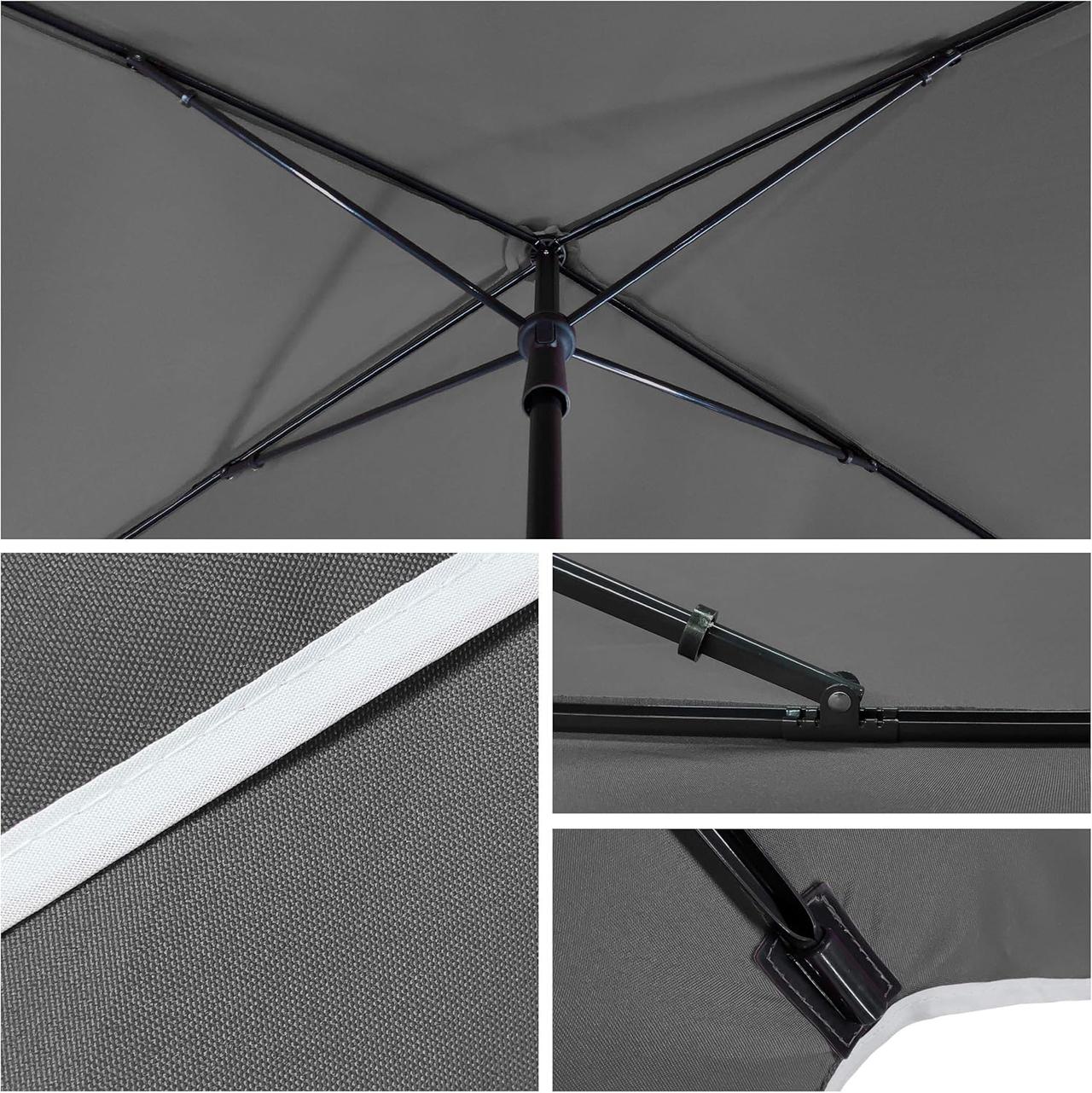 Parasol Rectangulaire Inclinable Vounot - 200x125cm