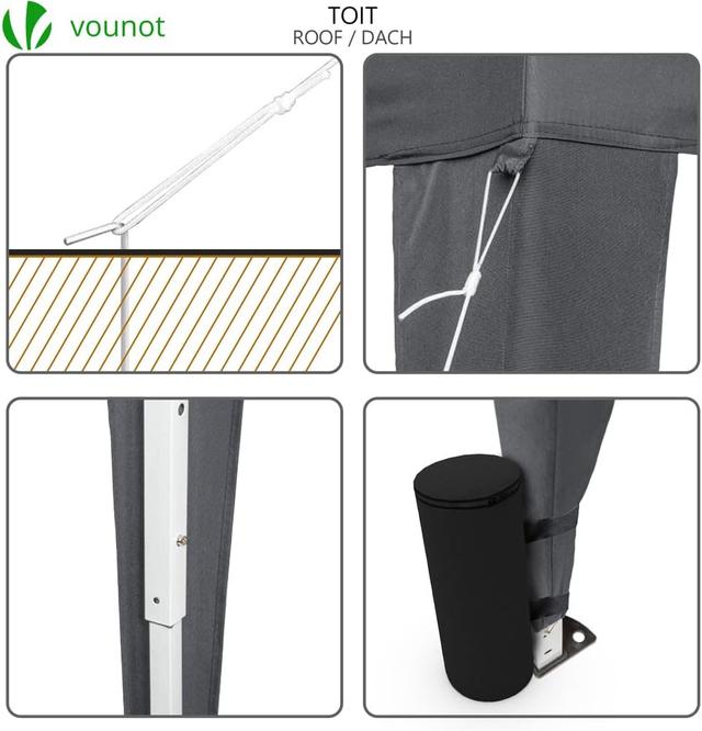 Tonnelle de Jardin VOUNOT 3x3m