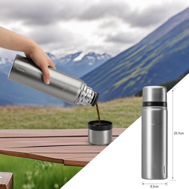 Bouteille isotherme SANTECO 1L - Acier Inox - Garde au froid 24h
