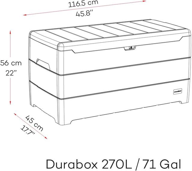 Boîte de Rangement Duramax 270L