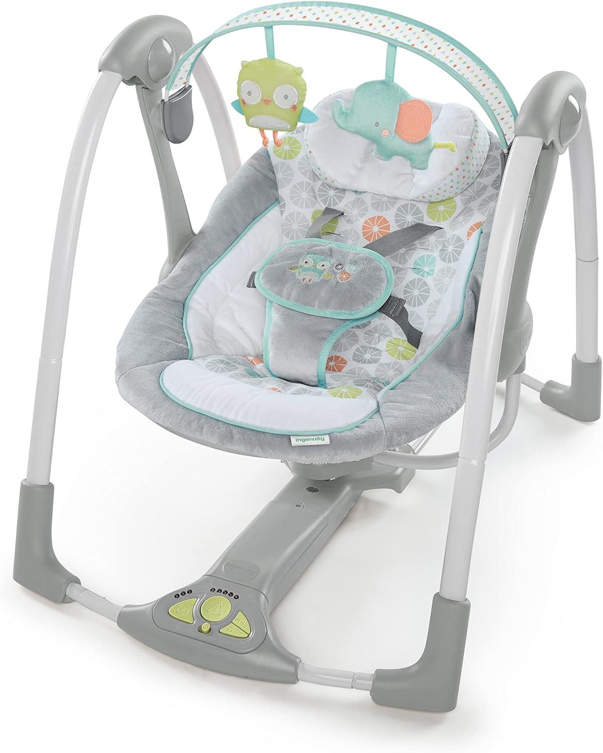 Balançoire Bébé Ingenuity Swing 'n Go - Hugs & Hoots
