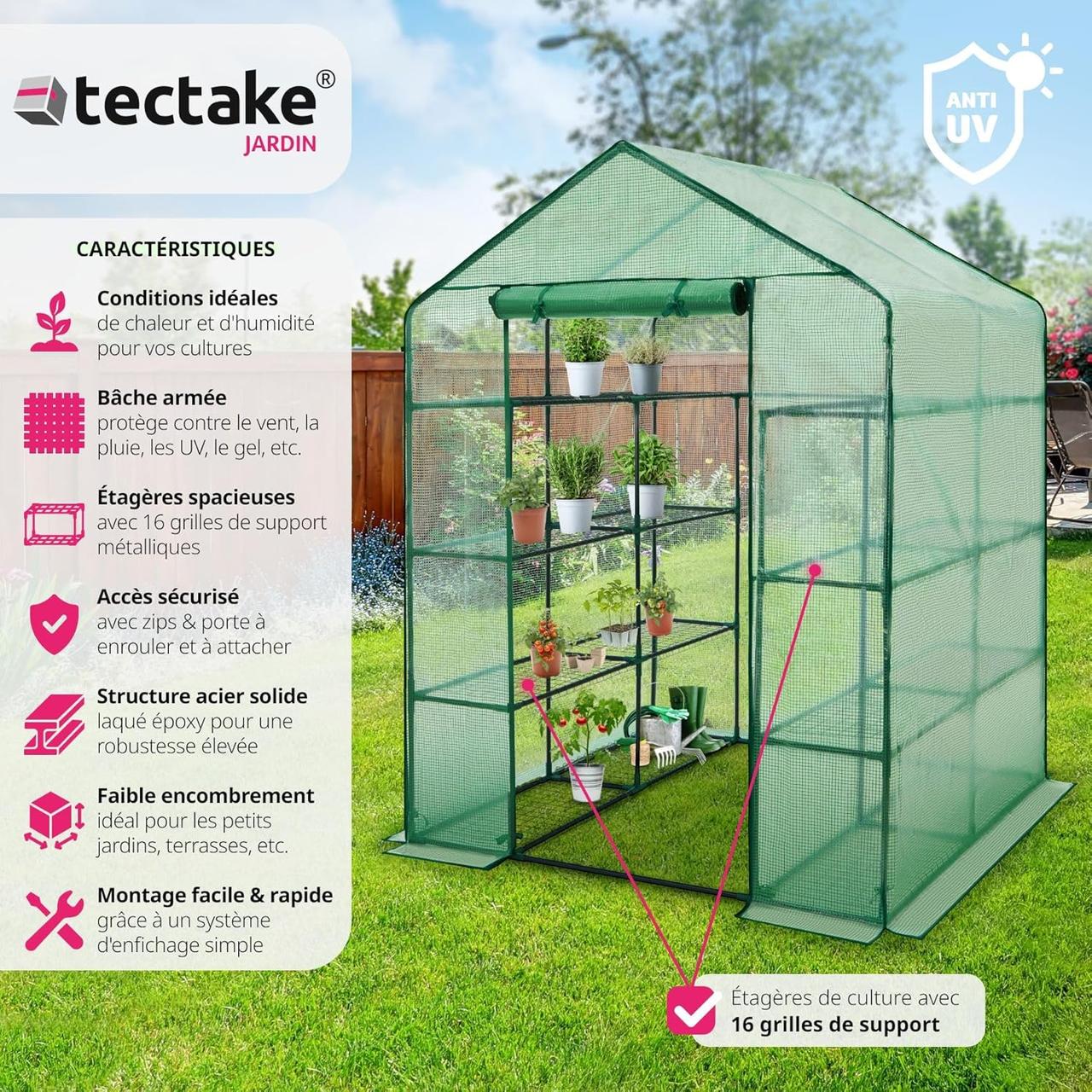 Serre de Jardin TecTake - 143x143x195cm