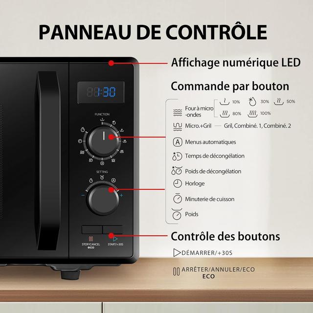 Four Micro-ondes Toshiba 900W - Grill 1050W - 23L