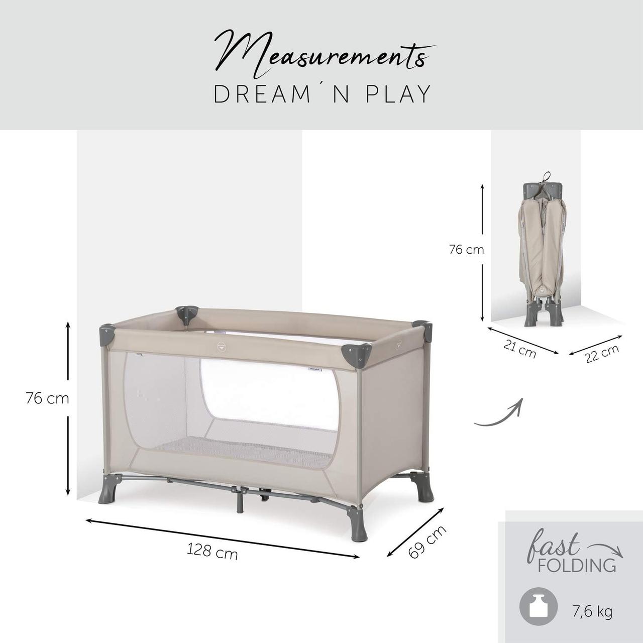 Lit Parapluie Hauck Dream N Play - Beige