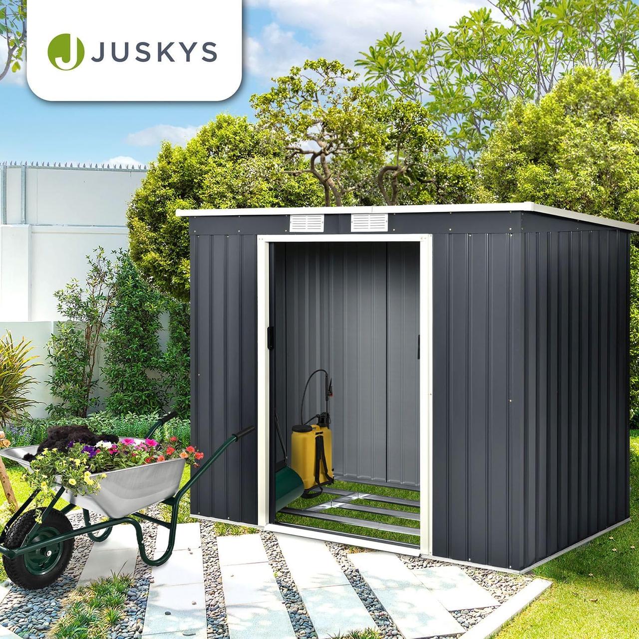 Abri de Jardin Métal Juskys 4m³ - Stockage Optimal