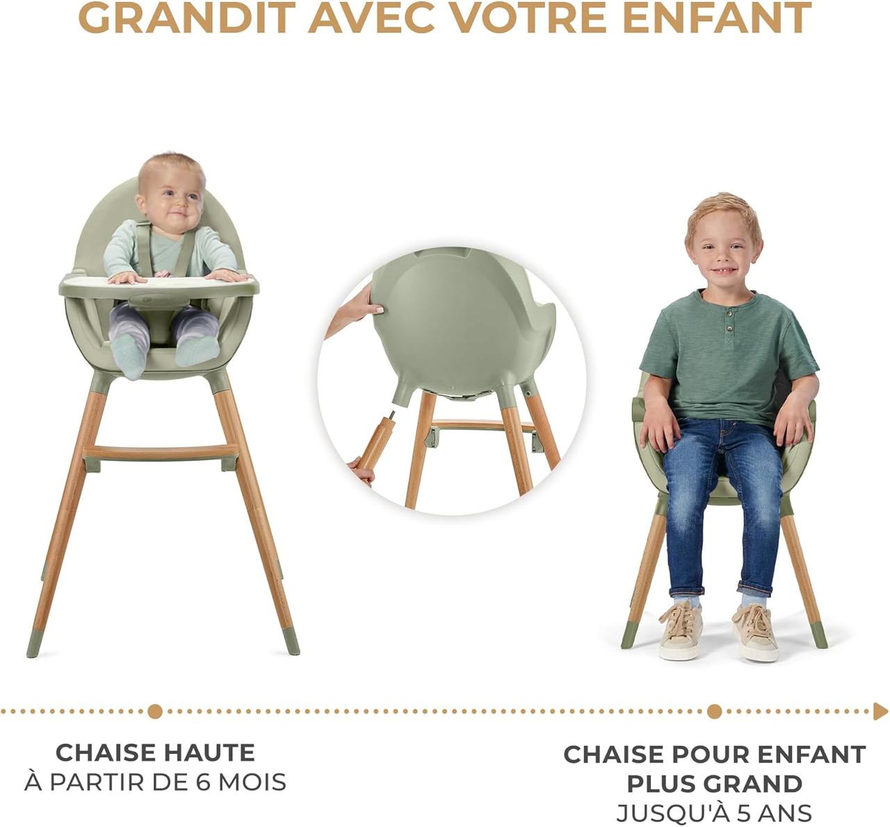 Kinderkraft FINI 2 Chaise Haute Bébé 2 en 1