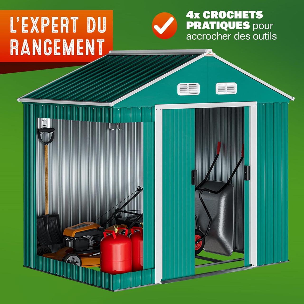 Abri de Jardin Métal Gardebruk XL 2m²
