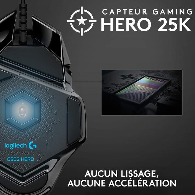 Logitech G502 HERO - Souris Gamer Haute Performance