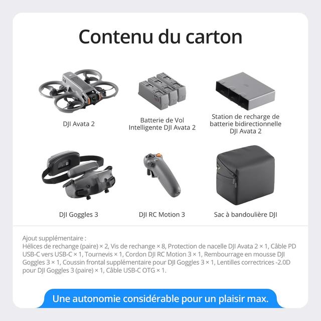 DJI Avata 2 Fly More Combo: Drone FPV 4K