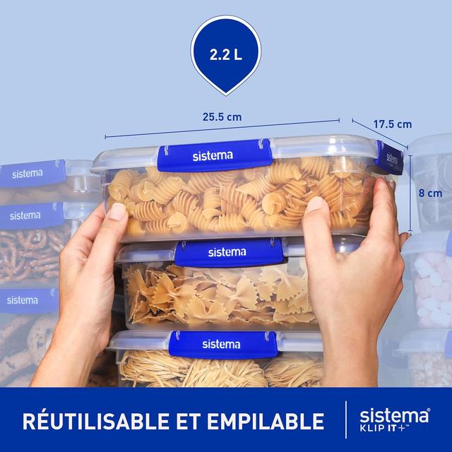 Sistema KLIP IT PLUS Boîtes Alimentaires 2,2L - 3 Pièces