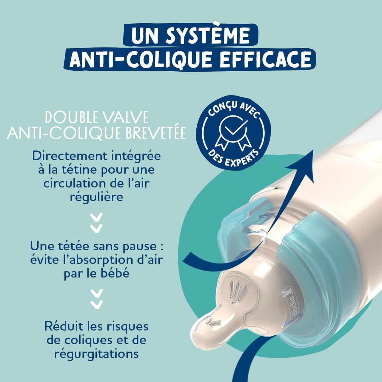 Kit Naissance Dodie: 6 Biberons Anti-Coliques + Sucette