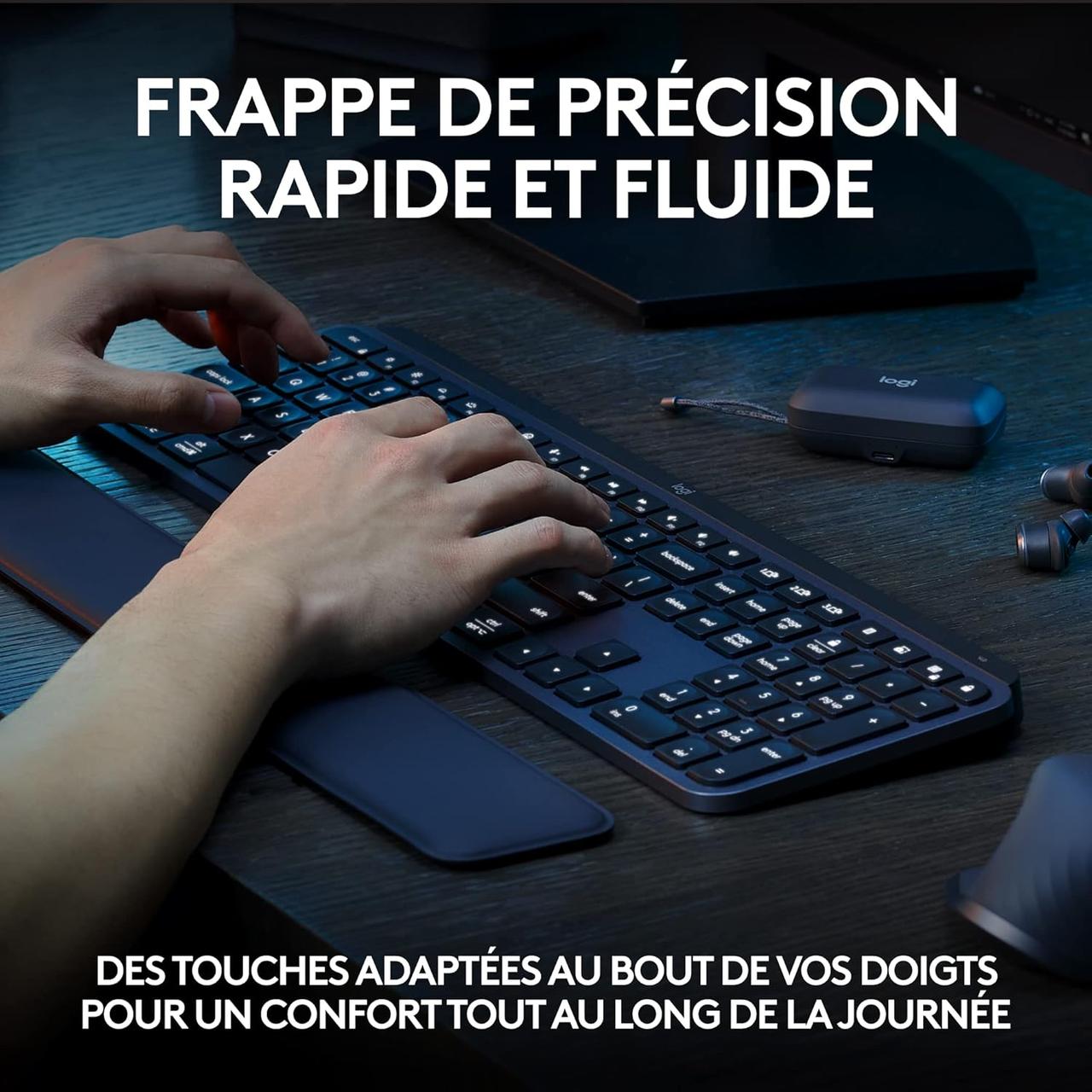 Logitech MX Keys S Plus - Clavier Ergonomique Sans Fil