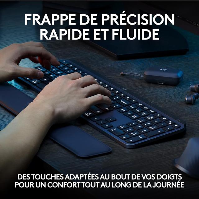 Logitech MX Keys S Plus - Clavier Ergonomique Sans Fil