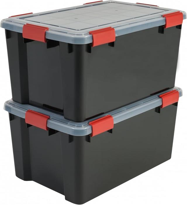 Boîtes de Rangement Hermétiques Iris Ohyama 50L - Lot de 2