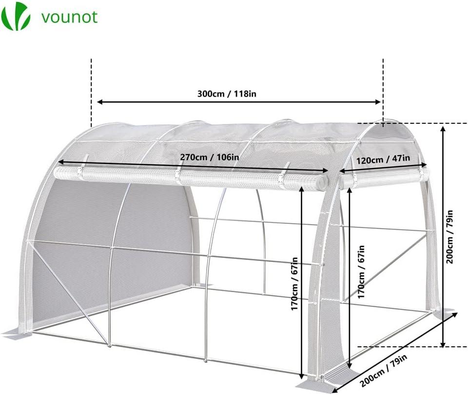 Serre de Jardin VOUNOT® 6m² - Acier Galvanisé & PE Haute Densité